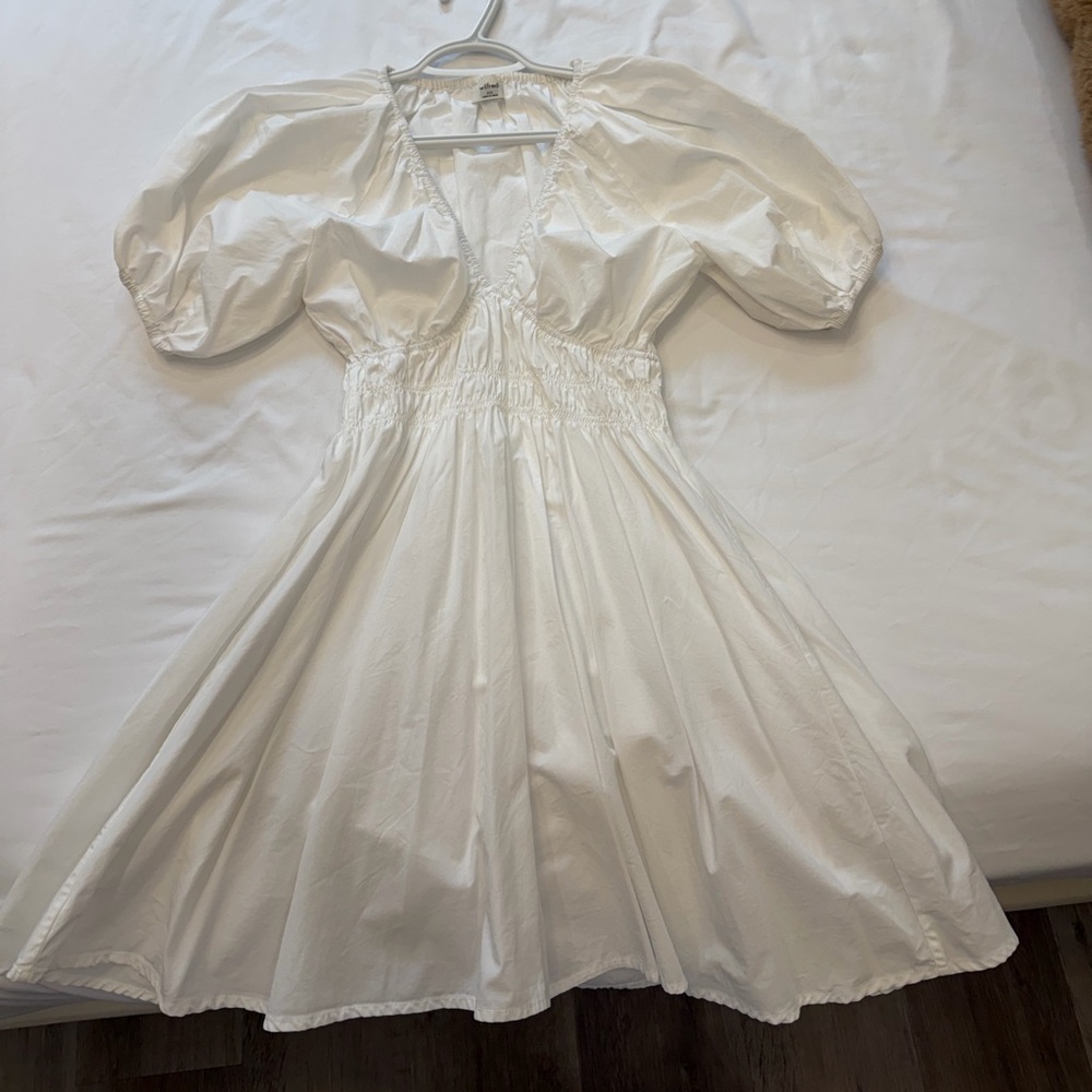 Wilfred Poplin White Mini Dress🤍